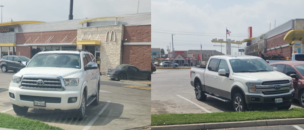 Camionetas de Ramón Garza Barrios y Delfino García