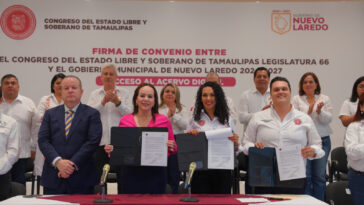 Congreso de Tamaulipas proporcionará acervo universal de información a través de firma de convenio con el ayuntamiento de Nuevo Laredo