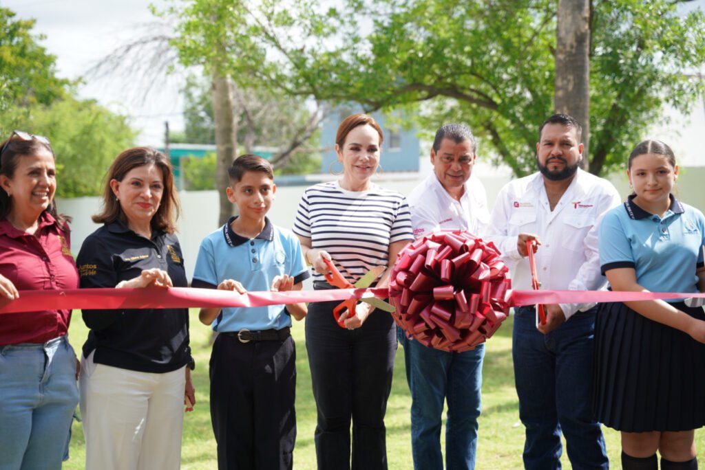 Entrega Carmen Lilia obras de infraestructura escolar en Nuevo Laredo