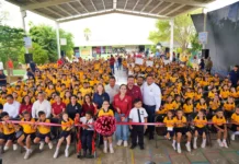 Carmen Lilia Canturosas entrega tres obras educativas en Nuevo Laredo