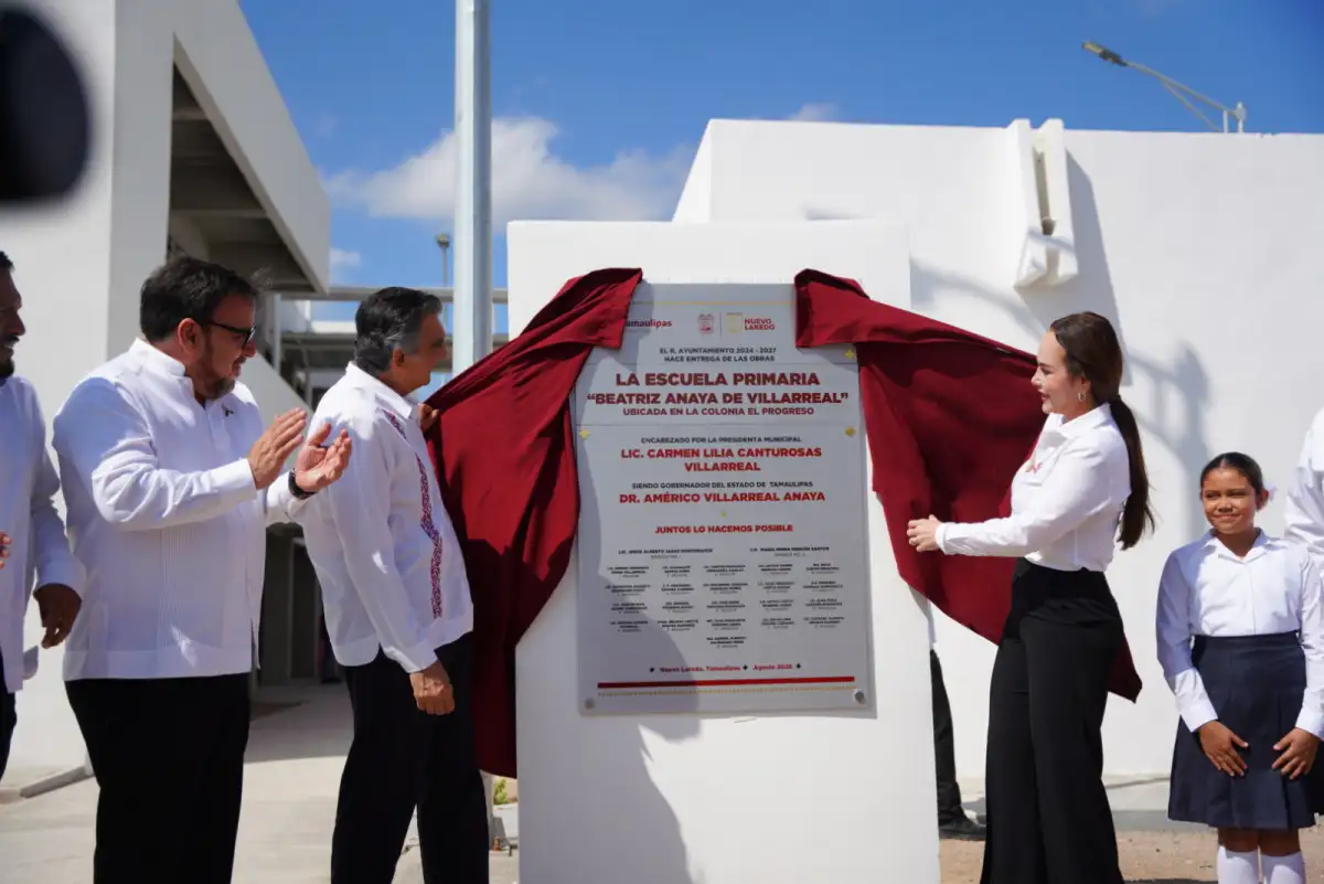 Inauguran gobernador Américo Villarreal y alcaldesa Carmen Lilia Canturosas nueva primaria en El Progreso